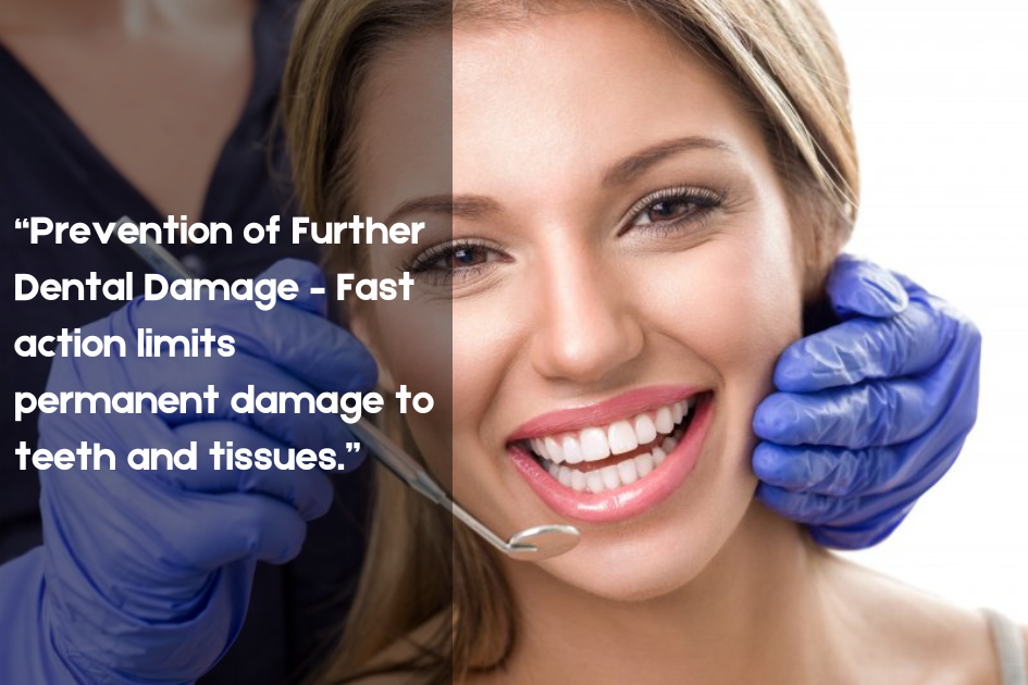 Graphic illustrating prevention of dental damage with Emergency Dentist at Pristine Family & Cosmetic Dentistry, San Antonio, TX.